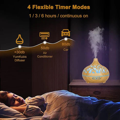 Wooden Lattice Ultrasonic Aroma Diffuser